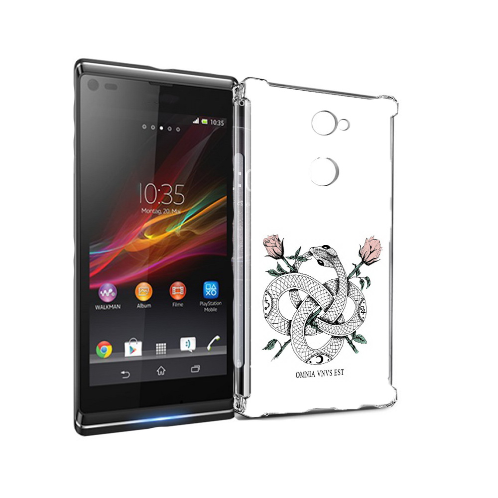 

Чехол MyPads Tocco для Sony Xperia L2 нарисованная змея абстракция (PT99662.233.502), Прозрачный, Tocco