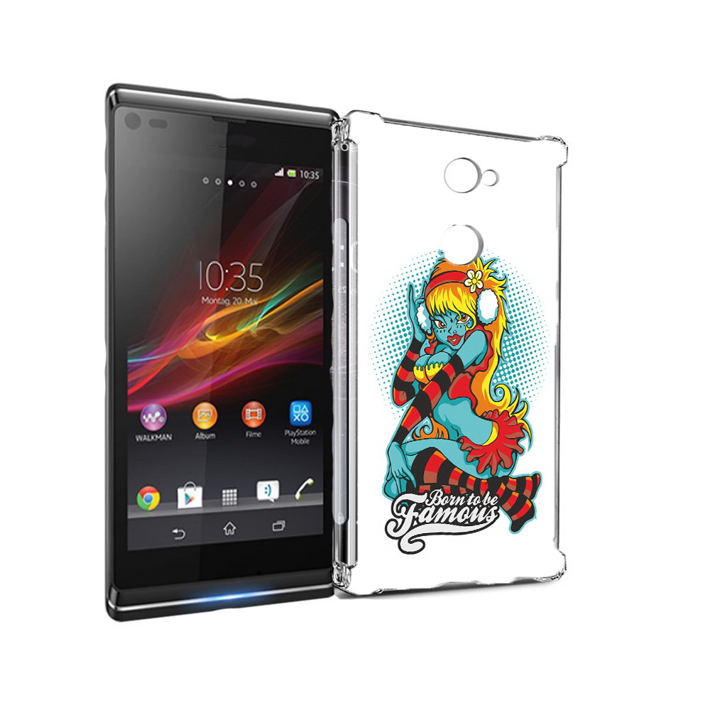 

Чехол MyPads Tocco для Sony Xperia L2 нарисованная девушка в наушниках (PT99662.233.498), Прозрачный, Tocco