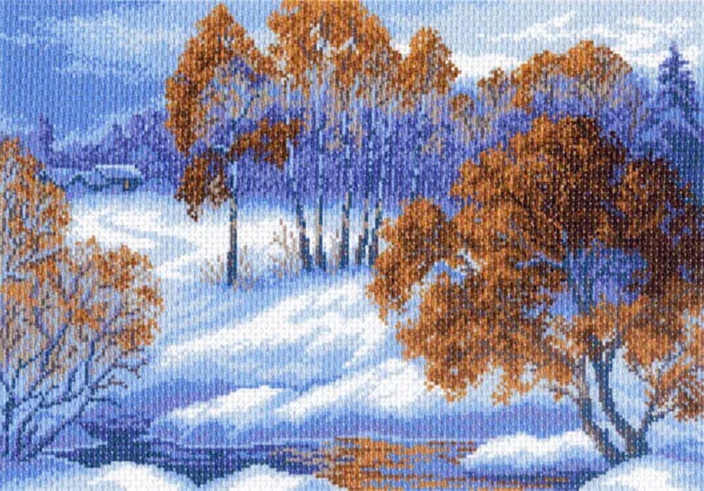 

Рисунок на ткани Приход зимы