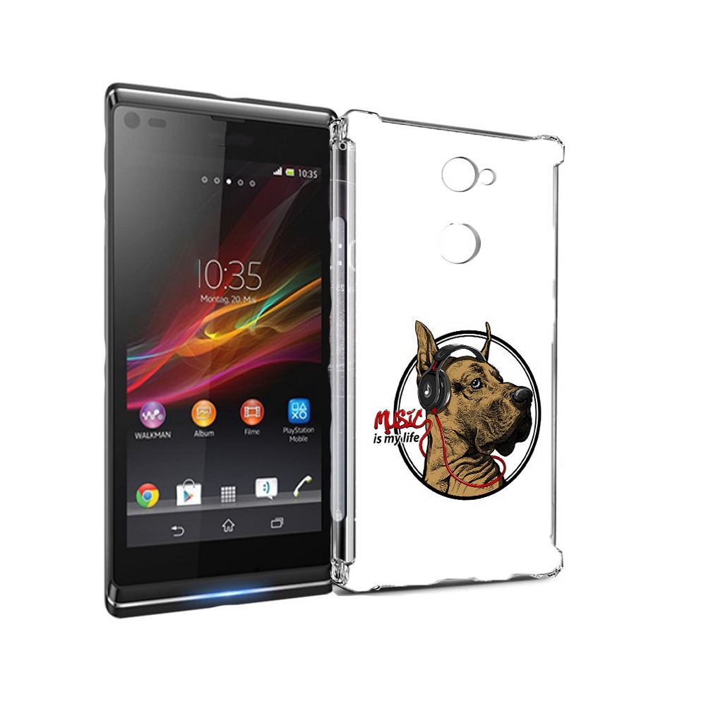

Чехол MyPads Tocco для Sony Xperia L2 музыкальная собака (PT99662.233.490), Прозрачный, Tocco