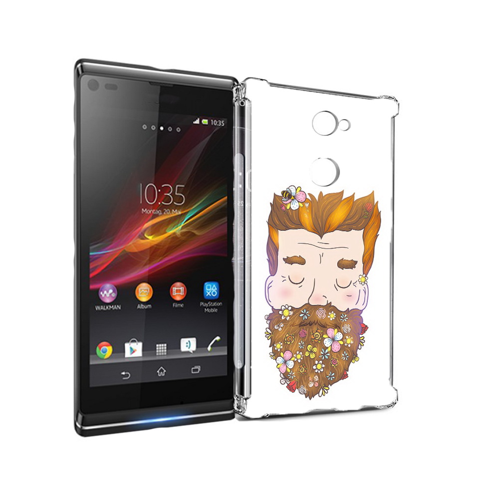 

Чехол MyPads Tocco для Sony Xperia L2 мужчина с цветами в бороде (PT99662.233.489), Прозрачный, Tocco