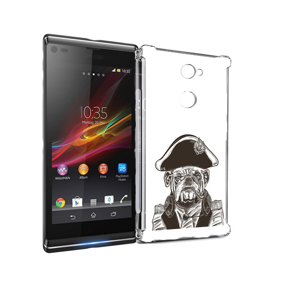 

Чехол MyPads Tocco для Sony Xperia L2 мопс генерал (PT99662.233.483), Прозрачный, Tocco