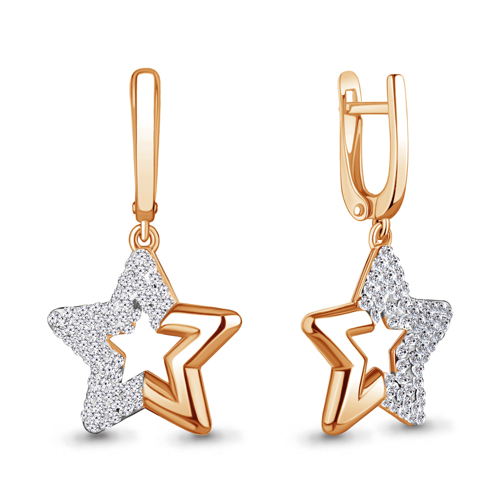 

Серьги подвески из серебра со стеклом Aquamarine 49528, 49528_925_з
