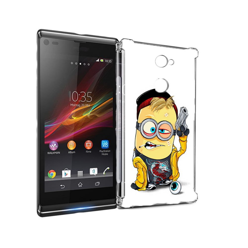 

Чехол MyPads Tocco для Sony Xperia L2 миньон бандит (PT99662.233.475), Прозрачный, Tocco