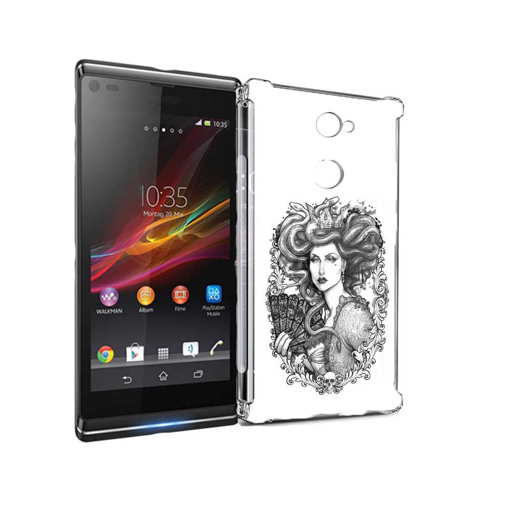 

Чехол MyPads Tocco для Sony Xperia L2 медуза черно белый (PT99662.233.472), Прозрачный, Tocco