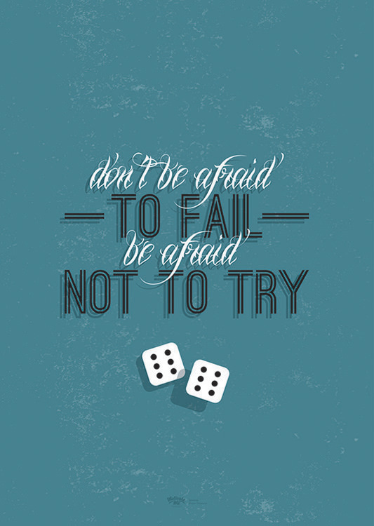 

Большой мотивационный постер на стену Don't Be Afraid 40х50 см без рамы, MMFAIL