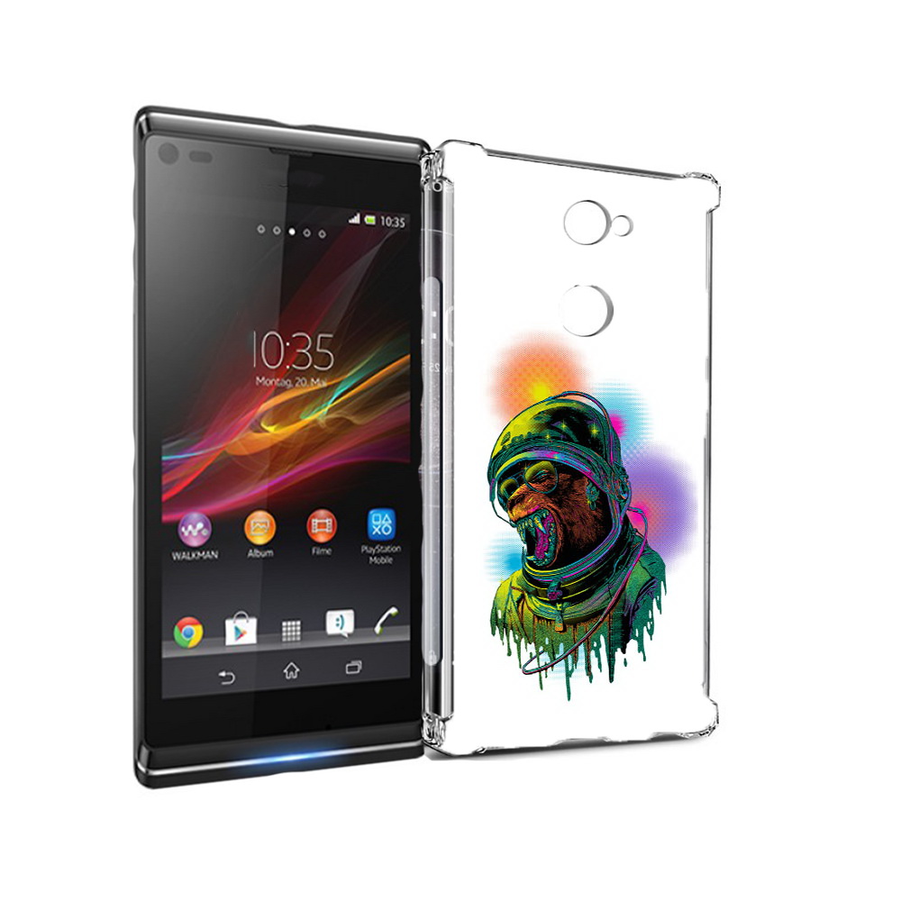 

Чехол MyPads Tocco для Sony Xperia L2 медведь космонавт (PT99662.233.466), Прозрачный, Tocco