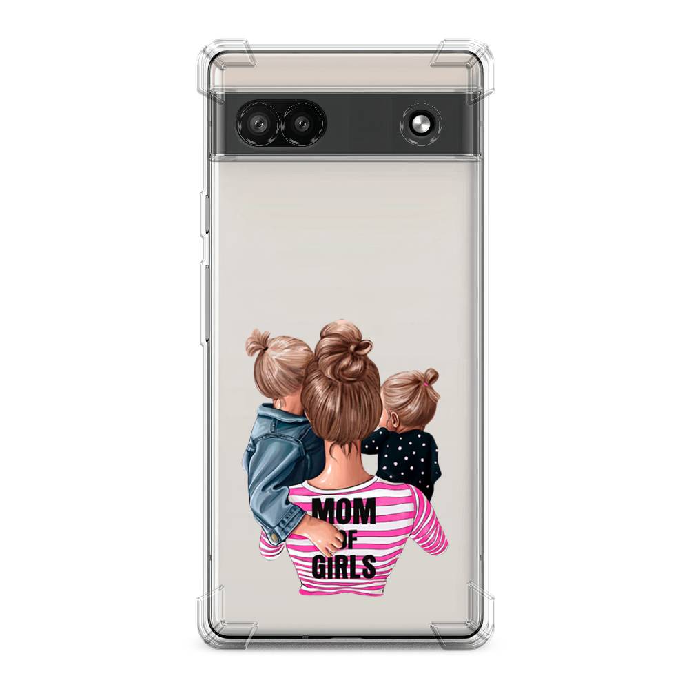 

Чехол Awog на Google Pixel 6A "Mom of Girls", Синий;розовый;черный, 271151-1