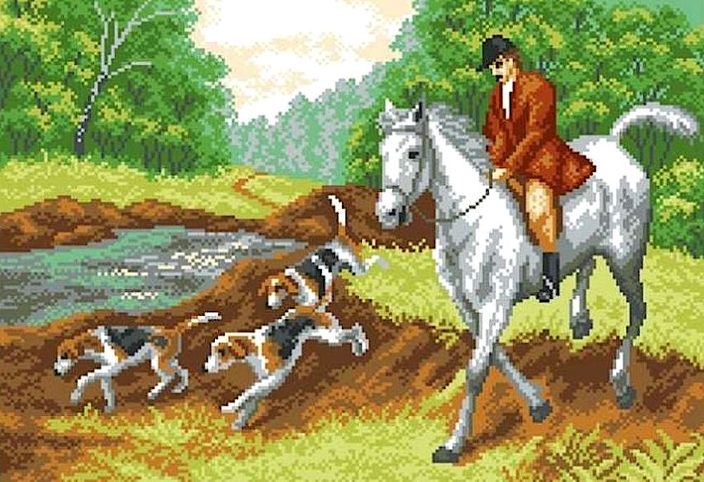 

Рисунок на ткани По следу