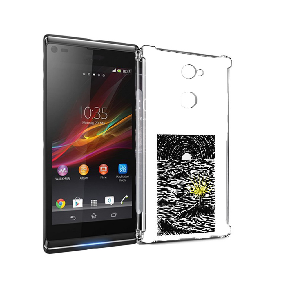 

Чехол MyPads Tocco для Sony Xperia L2 маяк в черно белом море (PT99662.233.460), Прозрачный, Tocco