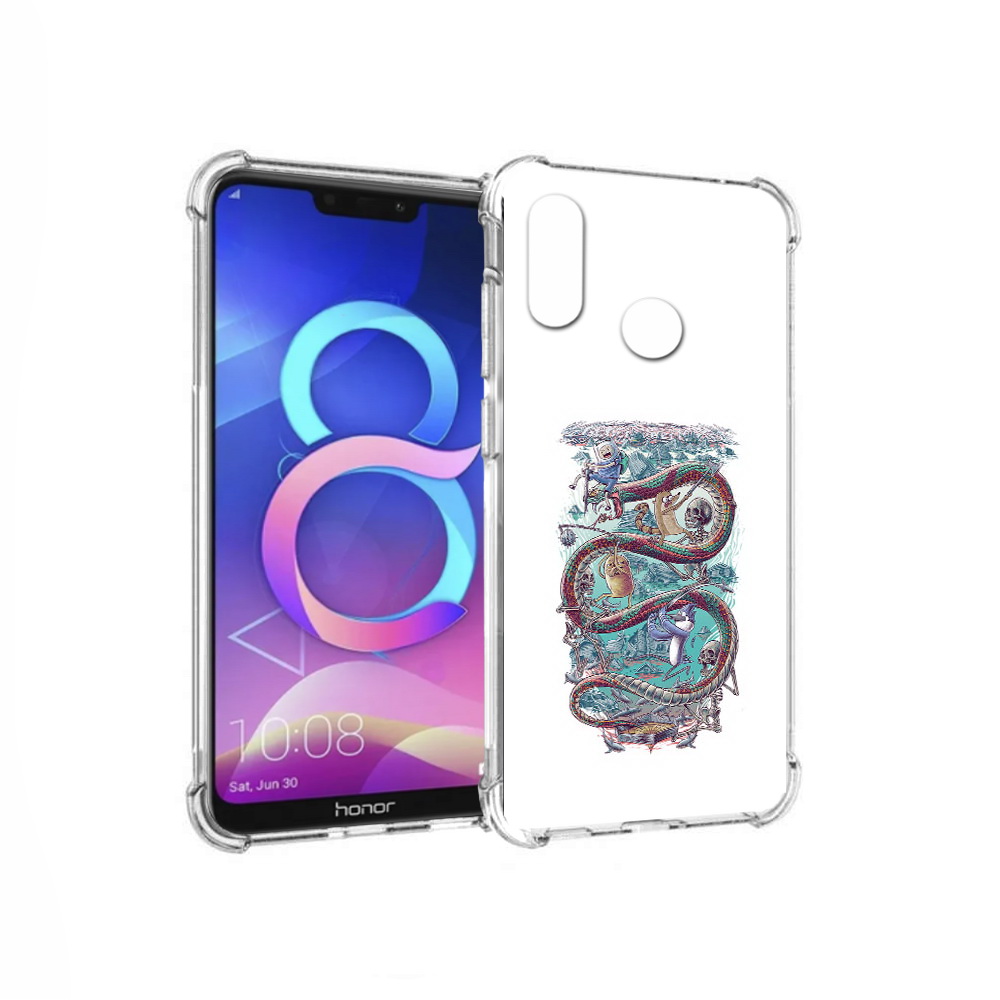 

Чехол MyPads Tocco для Honor 8C время приключений страшилка (PT121522.29.280), Прозрачный, Tocco
