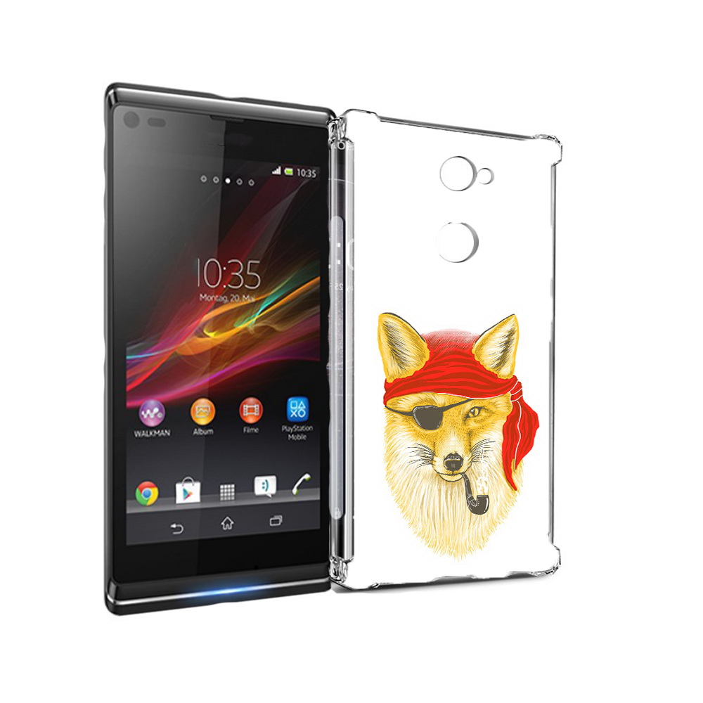 

Чехол MyPads Tocco для Sony Xperia L2 лиса-пират (PT99662.233.440), Прозрачный, Tocco