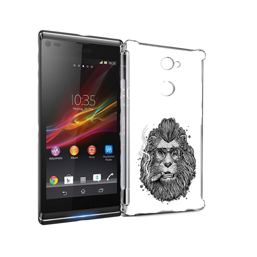

Чехол MyPads Tocco для Sony Xperia L2 курящий лев (PT99662.233.432), Прозрачный, Tocco
