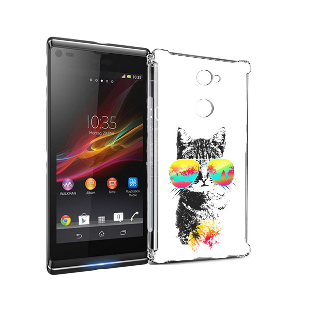 

Чехол MyPads Tocco для Sony Xperia L2 крутой кот (PT99662.233.425), Прозрачный, Tocco