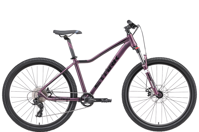 Велосипед STARK Viva 27.2 D 2024 фиолетовый матовый-черный 18