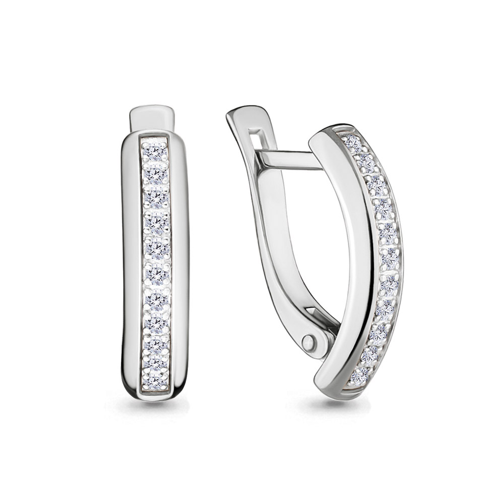 

Серьги из белого золота с бриллиантом Aquamarine 940024, 940024_585_бз
