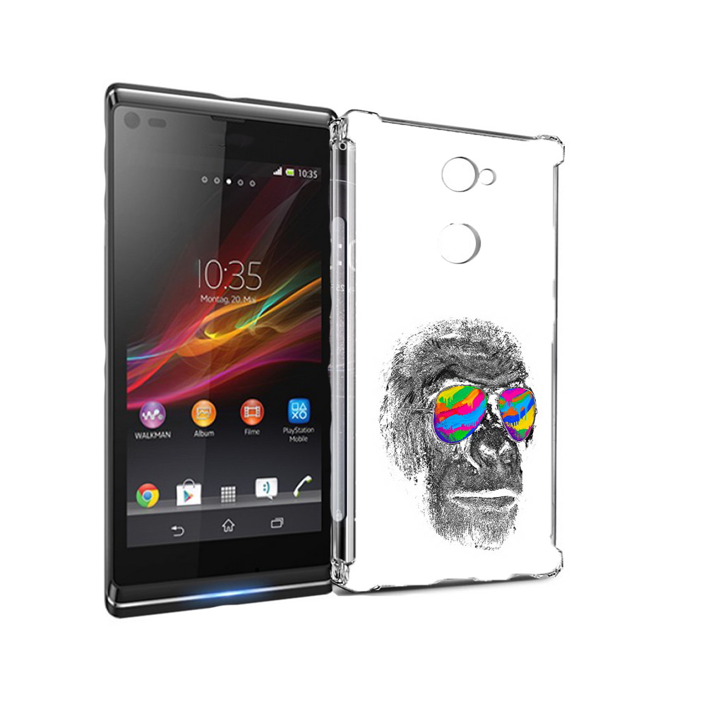 

Чехол MyPads Tocco для Sony Xperia L2 крутая обезьяна в очках (PT99662.233.422), Прозрачный, Tocco