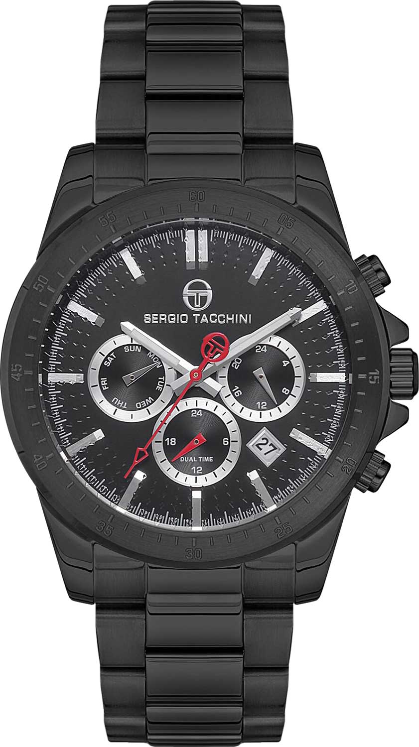 фото Наручные часы мужские sergio tacchini st.1.10087-6 черные