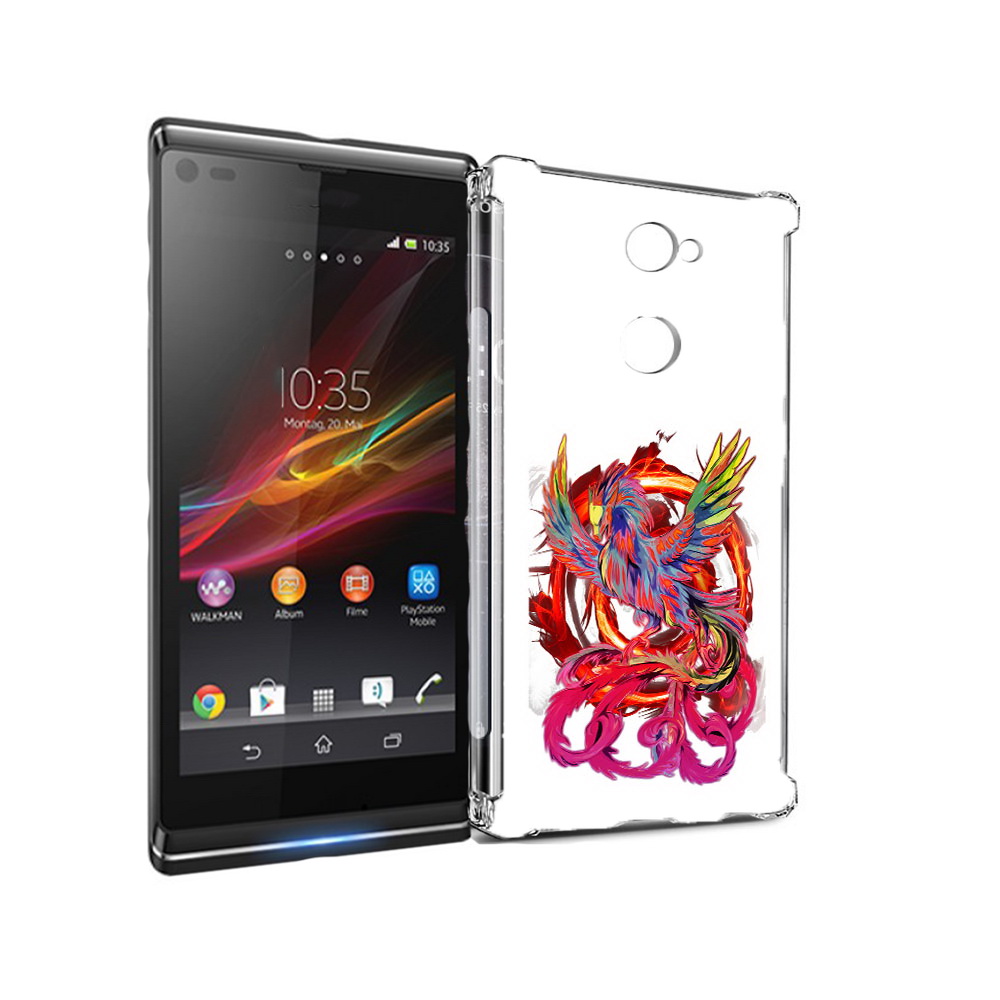 

Чехол MyPads Tocco для Sony Xperia L2 красочный феникс (PT99662.233.414), Прозрачный, Tocco