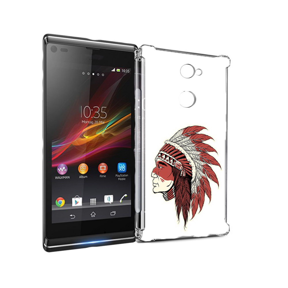 

Чехол MyPads Tocco для Sony Xperia L2 красный индеец (PT99662.233.411), Прозрачный, Tocco