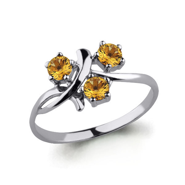 

Кольцо из серебра с цитрином р., Aquamarine 6576606, 6576606_925_р