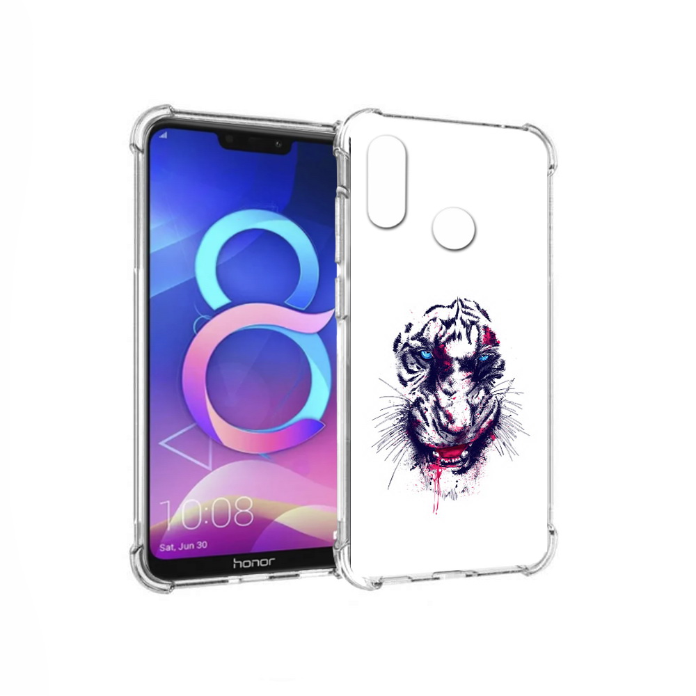 

Чехол MyPads Tocco для Honor 8C безумный тигр (PT121522.29.228), Прозрачный, Tocco