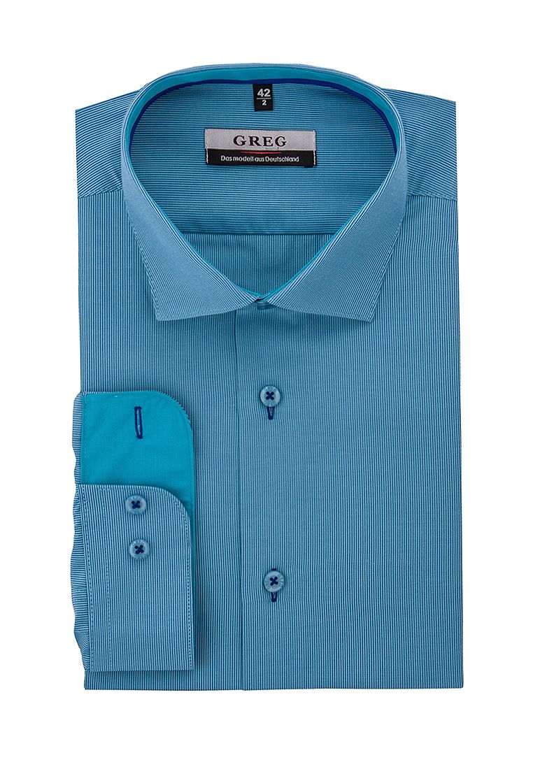 

Рубашка мужская Greg 01-00010680 синяя 38, Синий, 01-00010680