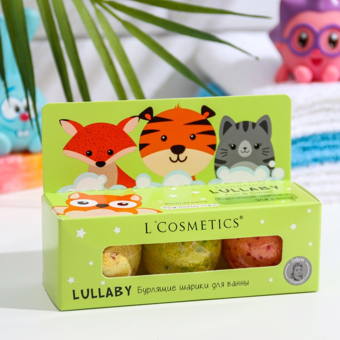 фото Набор бурлящих шариков “lullaby” (зеленый), 55г*3шт l'cosmetics