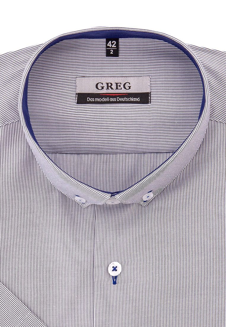 

Рубашка мужская Greg 01-00000470 серая 38, Серый, 01-00000470