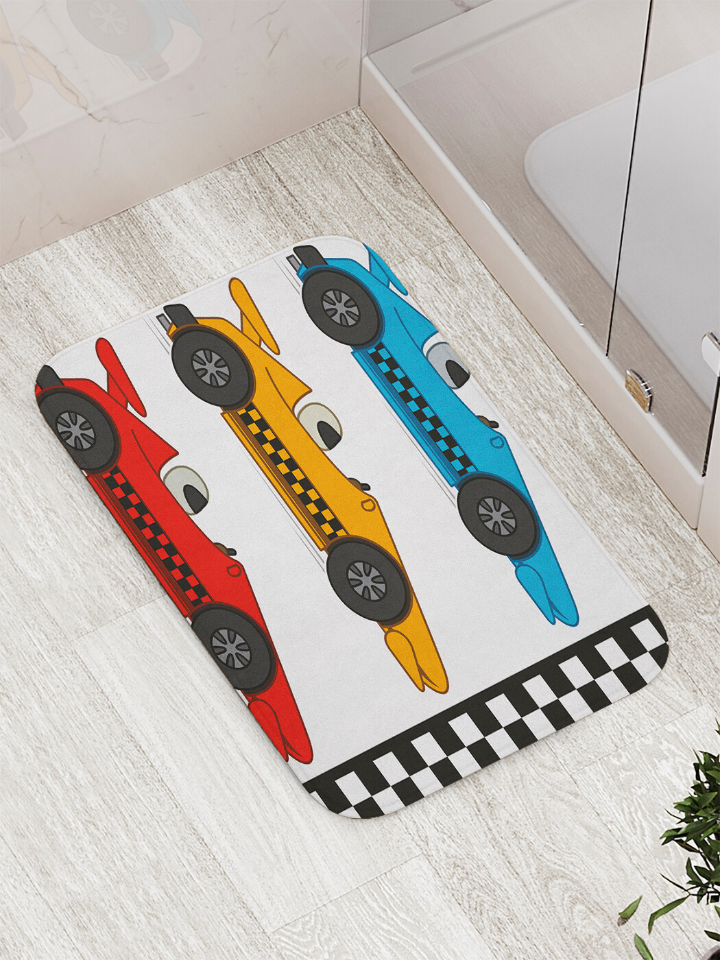 

Коврик противоскользящий JoyArty "Стартовая позиция" для ванной, сауны, бассейна, 77х52 см, Стартовая позиция