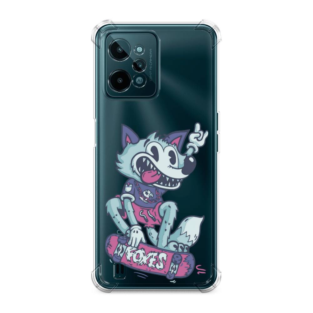 

Чехол Awog на Oppo Realme C15 "Foxes", Голубой;фиолетовый, 259351-1
