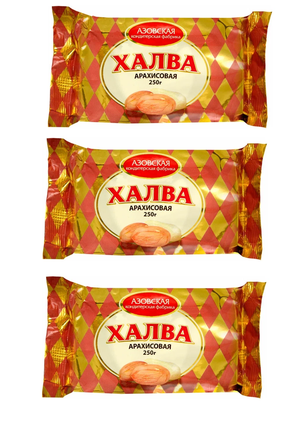 

Халва Азовская кондитерская фабрика арахисовая, 250 г х 3 шт
