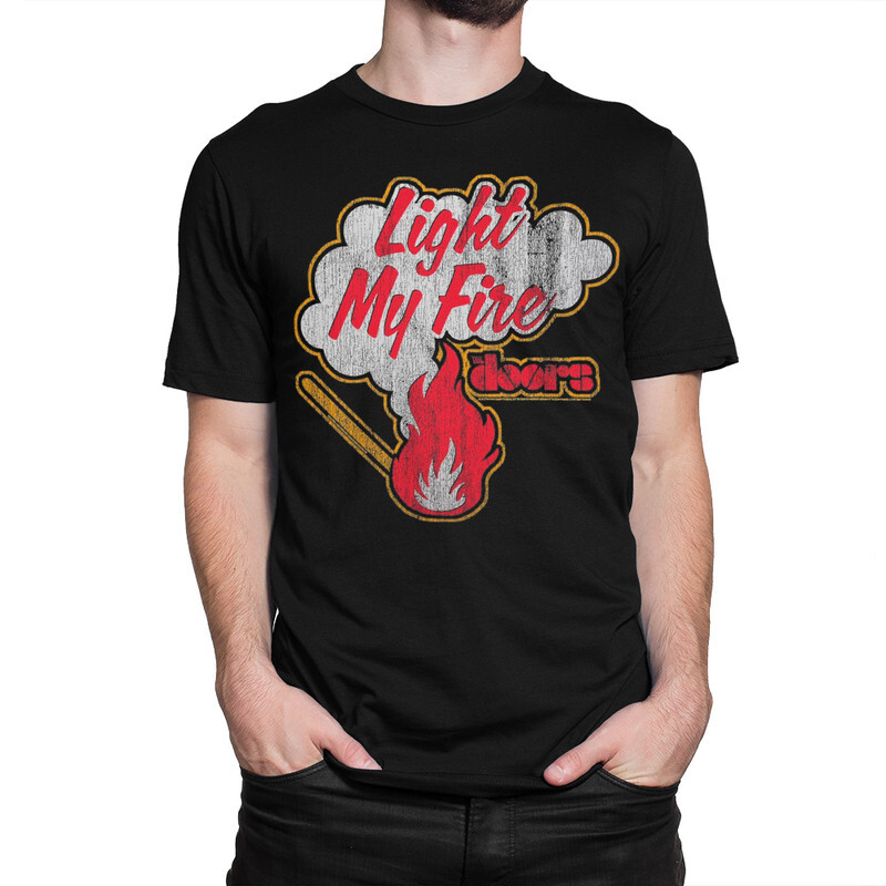 фото Футболка мужская dream shirts the doors - light my fire 556013222 черная xs