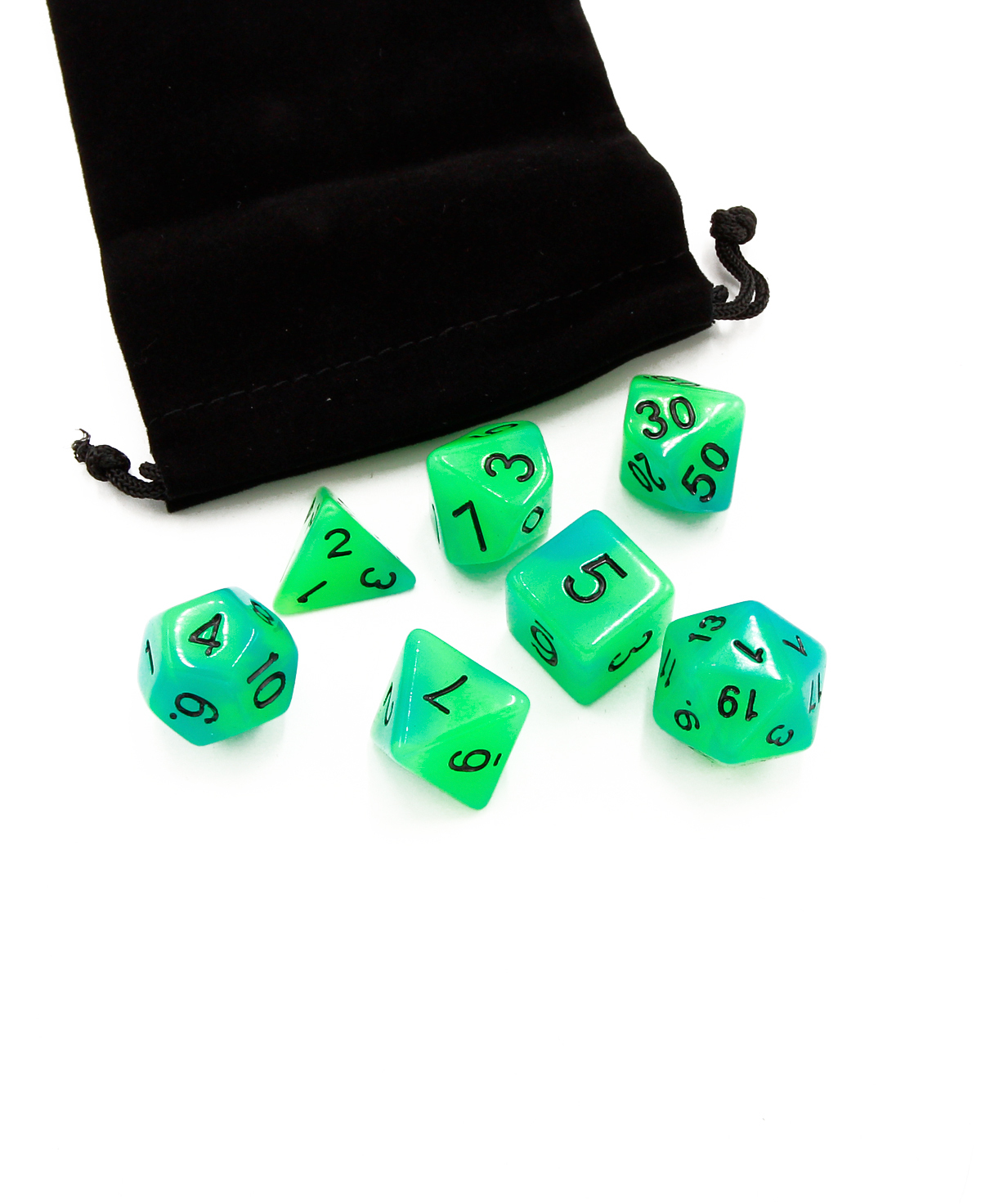 фото Кубики stuff-pro для ролевых игр светящийся синий/зеленый 273423