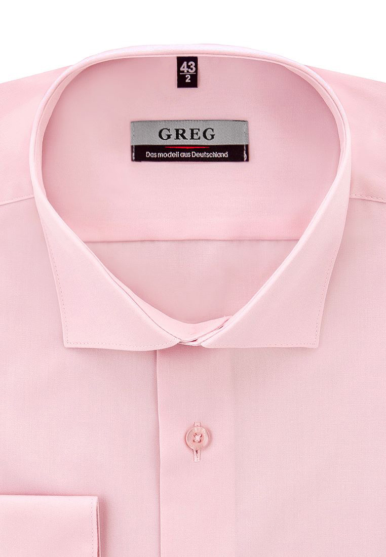 

Рубашка мужская Greg 01-00001296 розовая 44, Розовый, 01-00001296