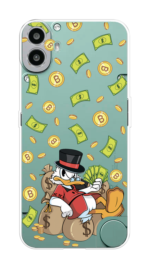 

Чехол на CMF Phone 1 "Скрудж Макдак в красном", Красный;черный;коричневый;прозрачный, 3300450-1
