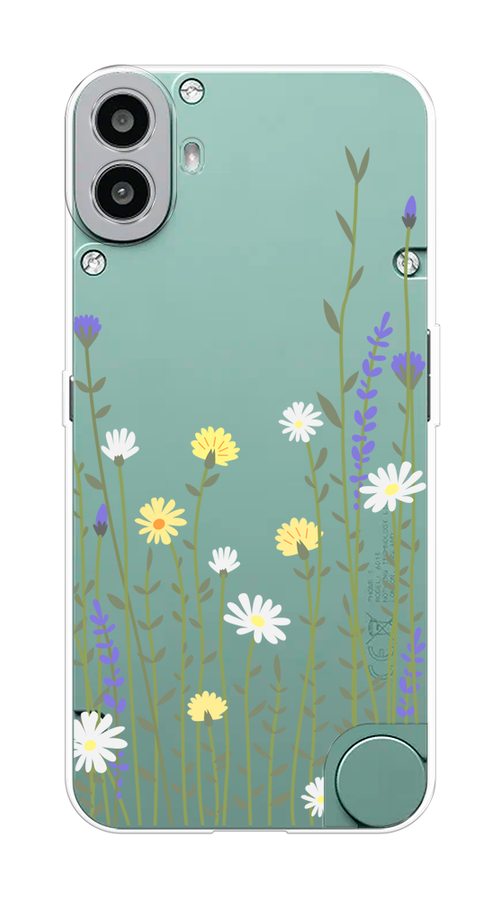 

Чехол на CMF Phone 1 "Ромашка и лаванда", Зеленый;желтый;прозрачный, 3300450-1