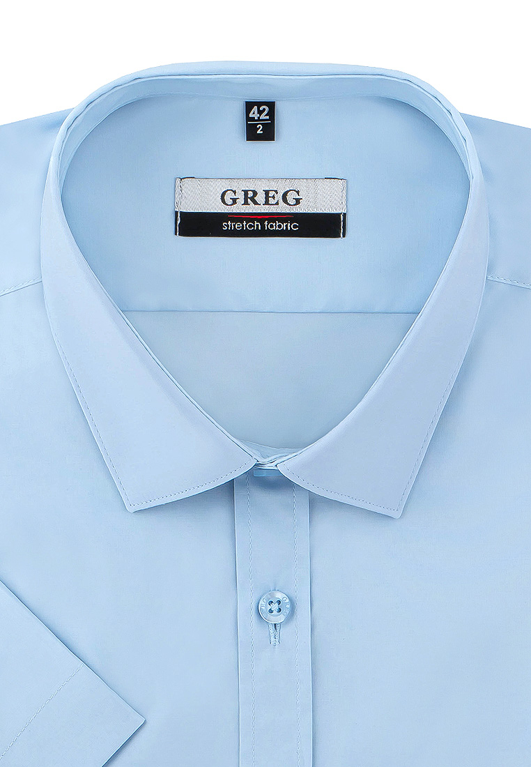 

Рубашка мужская Greg 01-00000151 голубая 40, Голубой, 01-00000151
