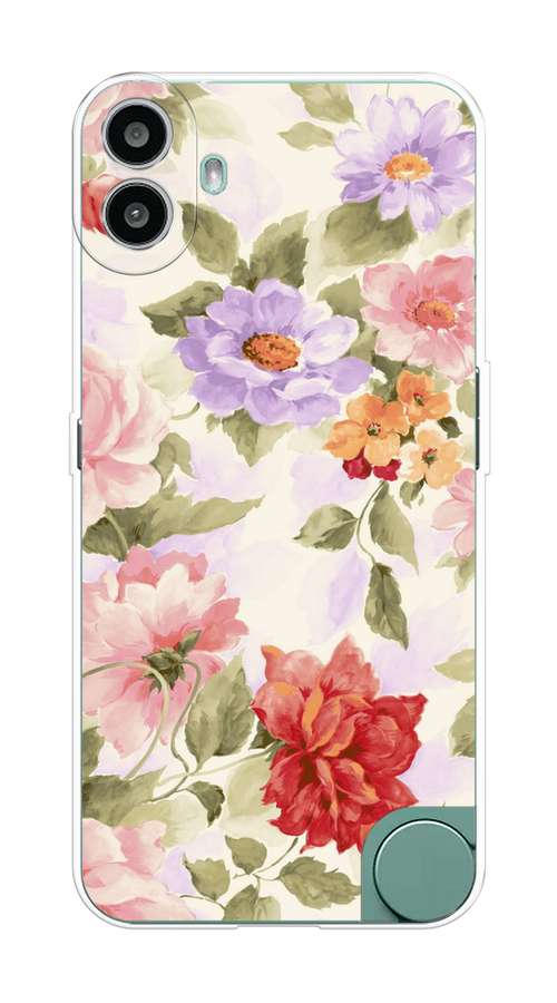 

Чехол на CMF Phone 1 "Акварельные пионы", Розовый;бежевый, 3300450-1