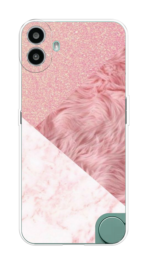 

Чехол на CMF Phone 1 "Текстурные треугольники", Розовый;белый, 3300450-1