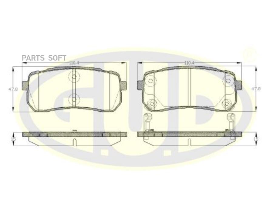 

Колодки Зад Kia Carnival 2.7I V6/2.9 Crdi 06- Eco-Line К-Т