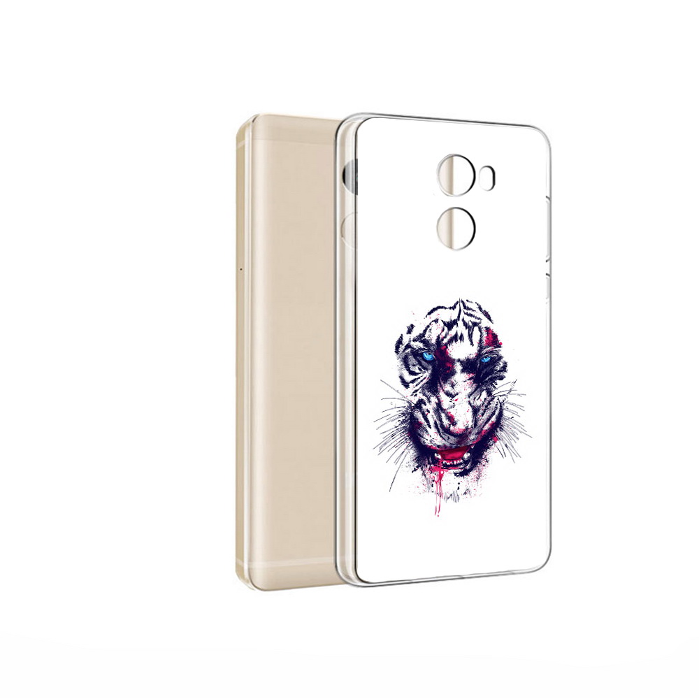

Чехол MyPads Tocco для Xiaomi Redmi 4 Pro безумный тигр (PT47305.303.228), Прозрачный, Tocco