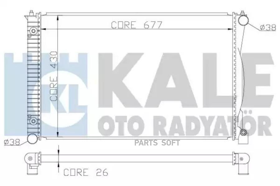 KALE Радиатор двигателя AUDI A4 A6- SKODA SUPERB I- VOLKSWAGEN PASSAT