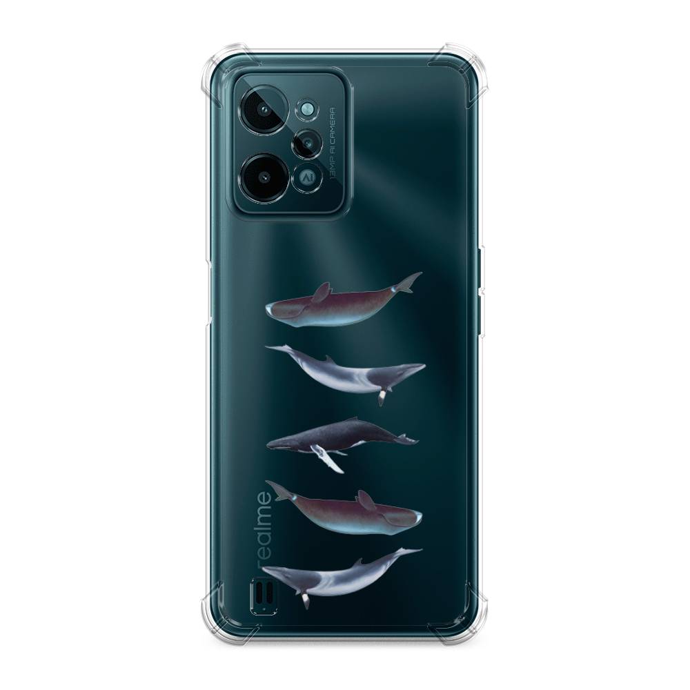 

Чехол Awog на Oppo Realme C15 "Киты арт 2", Серый, 259351-1
