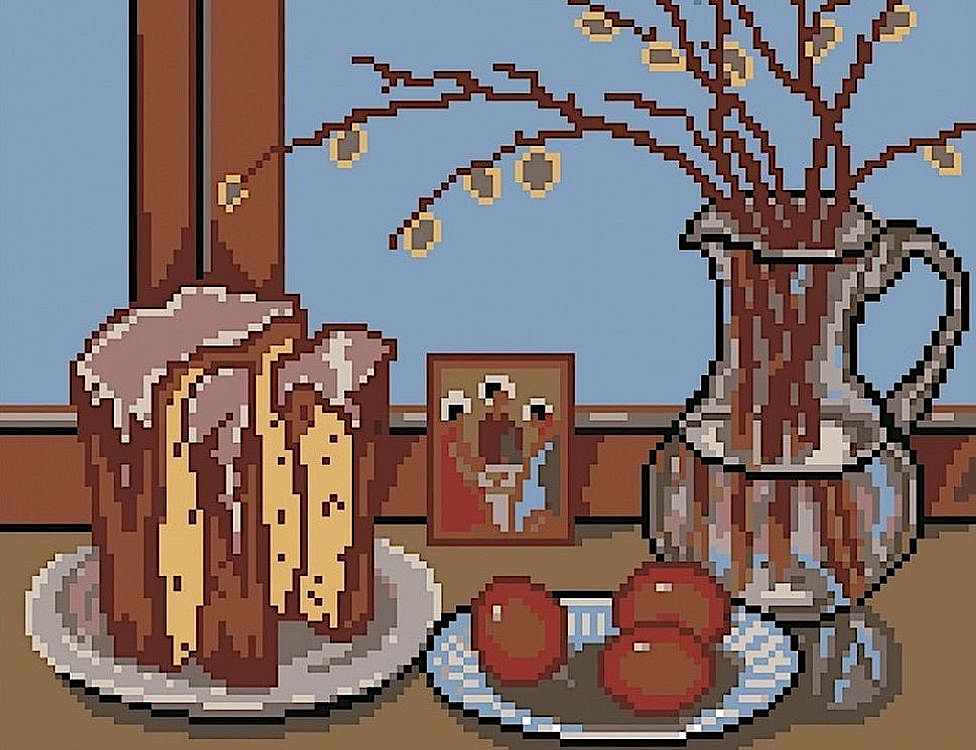 

Рисунок на ткани Пасха