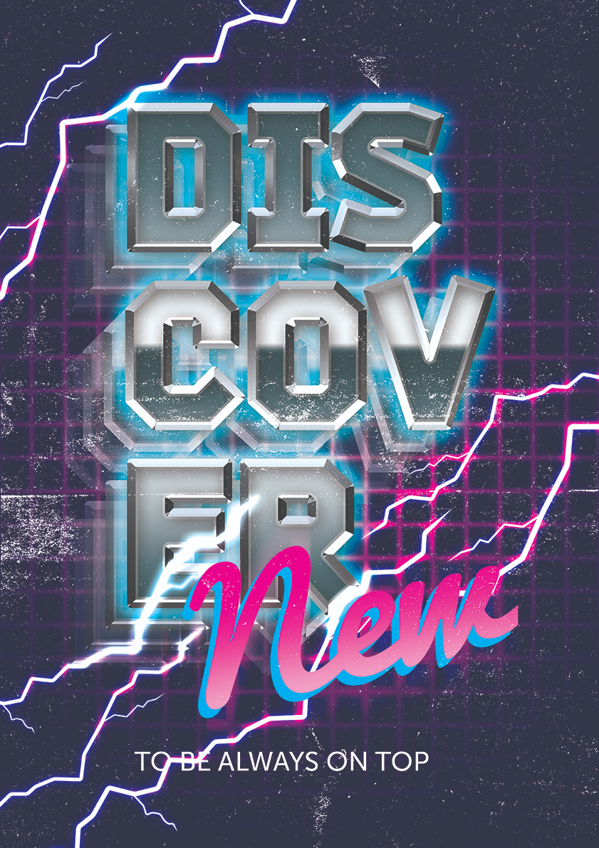 

Большой мотивационный постер на стену Discover New 60х90 см без рамы, MMDISCOV