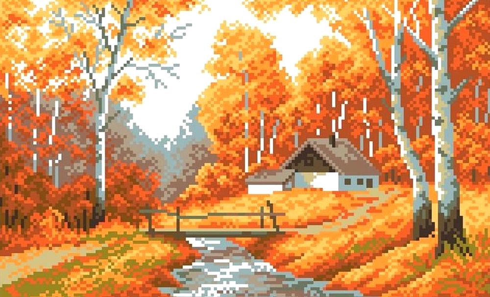 

Рисунок на ткани Осенняя пора