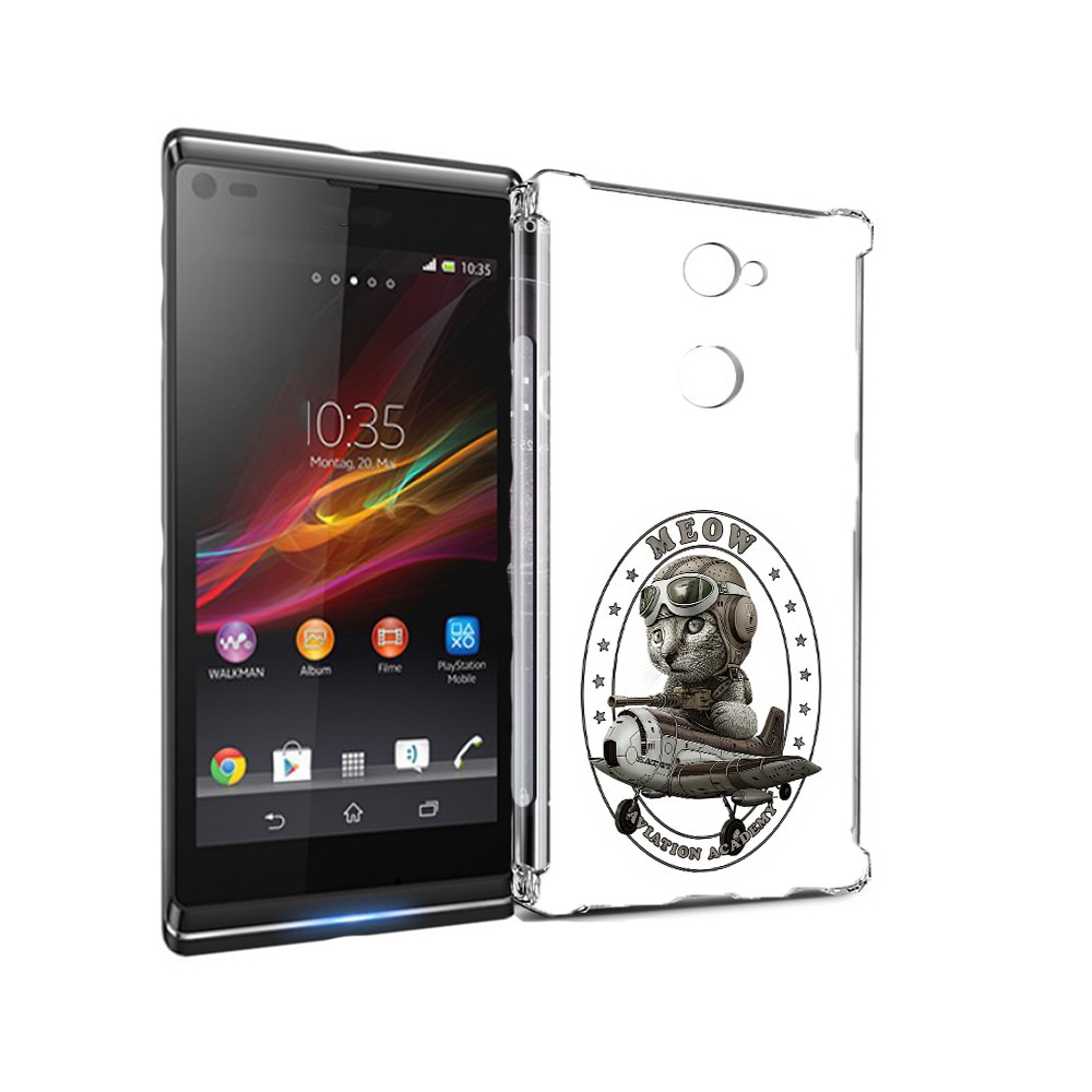 

Чехол MyPads Tocco для Sony Xperia L2 кот в самолете (PT99662.233.395), Прозрачный, Tocco