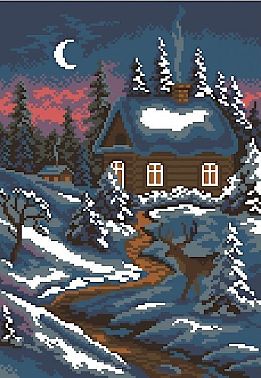 

Рисунок на ткани Ночной гость