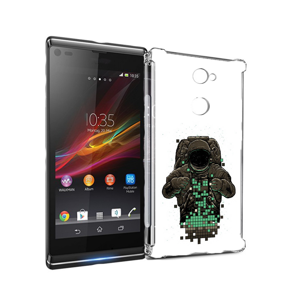 фото Чехол mypads tocco для sony xperia l2 космонавт с пикселями (pt99662.233.394)